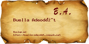 Buella Adeodát névjegykártya